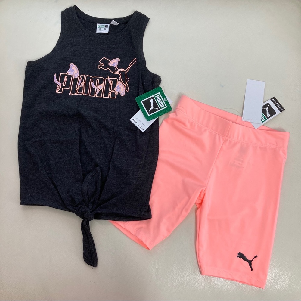 Puma girls neon active leggings set 2270 - Picture 6 of 6
